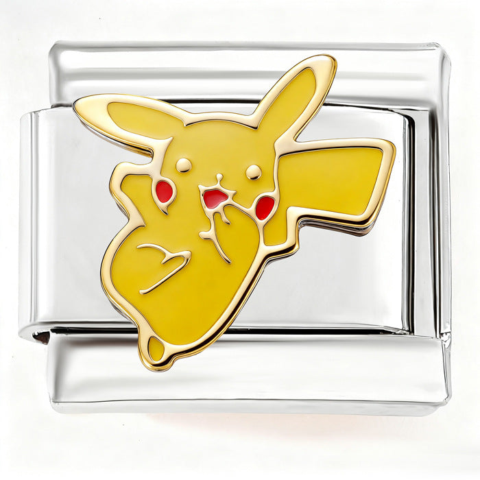 Wholesale  Italian Charm Bracelet 9mm DIY Cute Cartoon Creative Stainless Steel Composable Bracelet