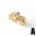 Wholesale two-color love gold-plated irregular open ring