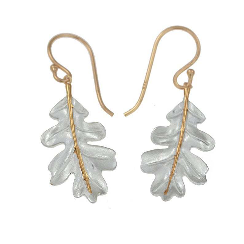Wholesale Alloy Banana Leaf Earrings Double Color Fashion Jewelry Accessory Boutique Resale