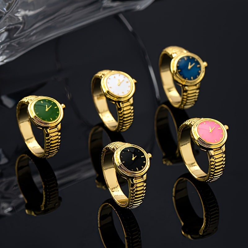 Wholesale Alloy Luxury gemstone watch rings