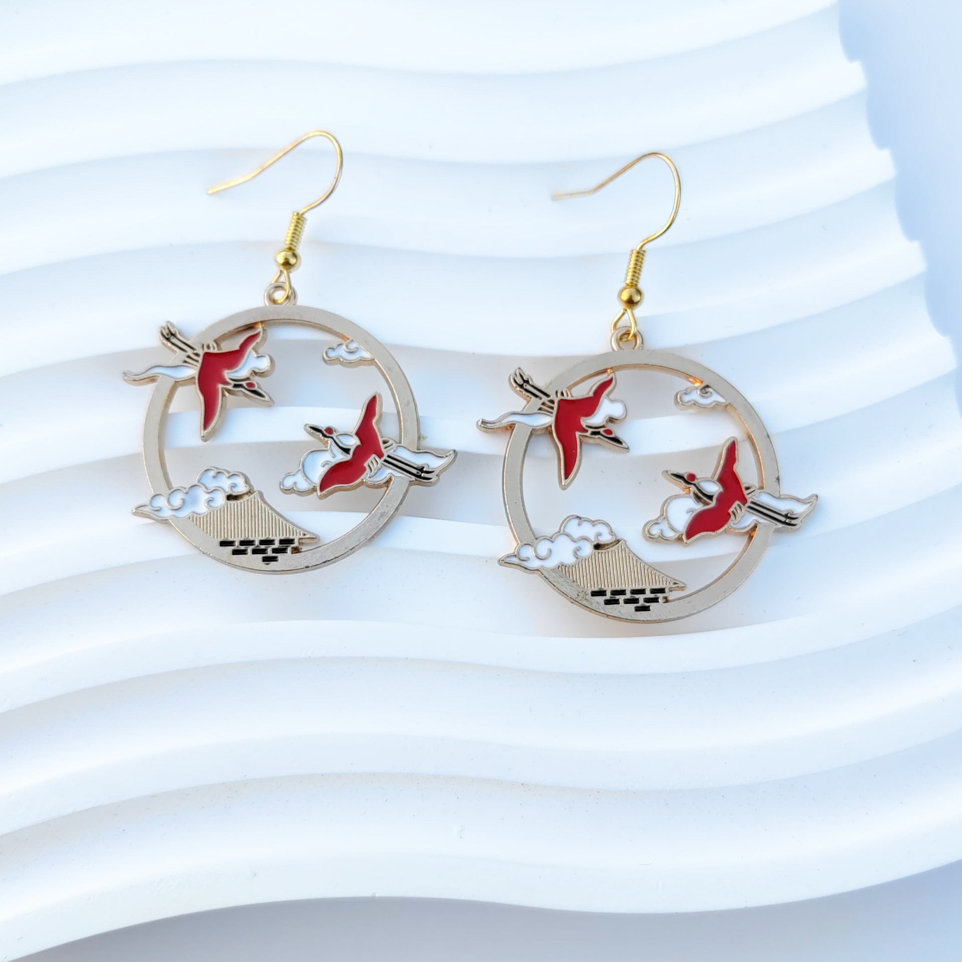 Wholesale Vintage Oil Dripping Earrings ACC-ES-Mindin005