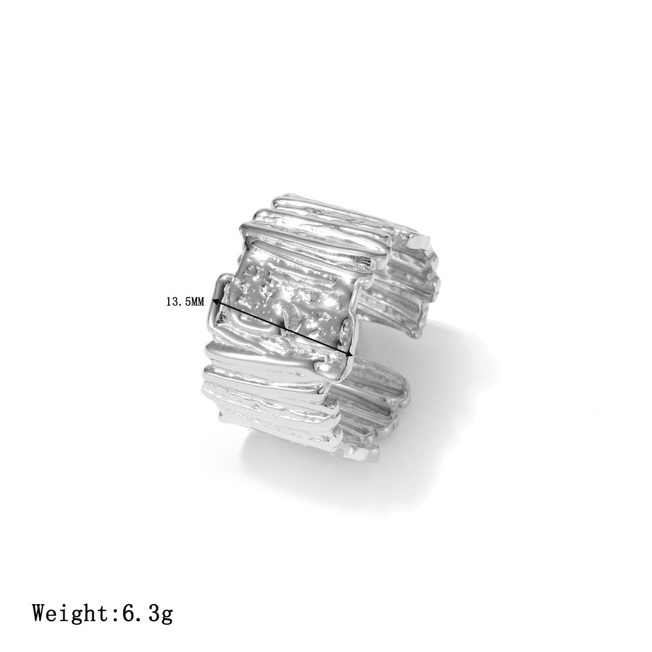 Wholesale Geometric Titanium Steel Statement Ring