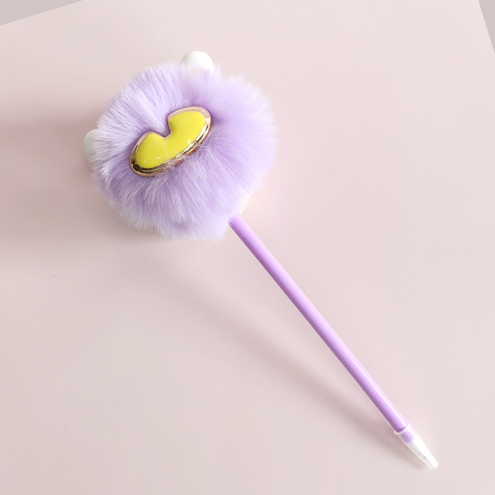 Wholesale glasses rabbit cute plush ballpoint pen