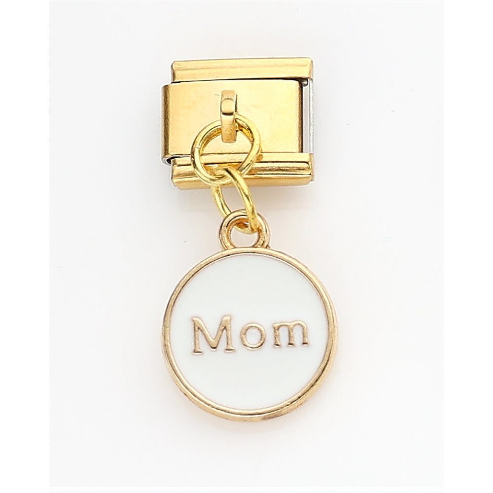 Wholesale 10pcs Italian Charm Bracelet 9mm DIY Splicing Strawberry Cherry Butterfly Love Stainless Steel Composable Bracelet