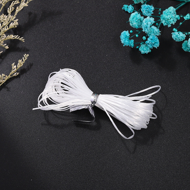 Wholesale 100pcs White Elastic Beaded Rope Handmade Beaded Elastic Jewelry Line Diy Accessories ACC-KC-NanT001