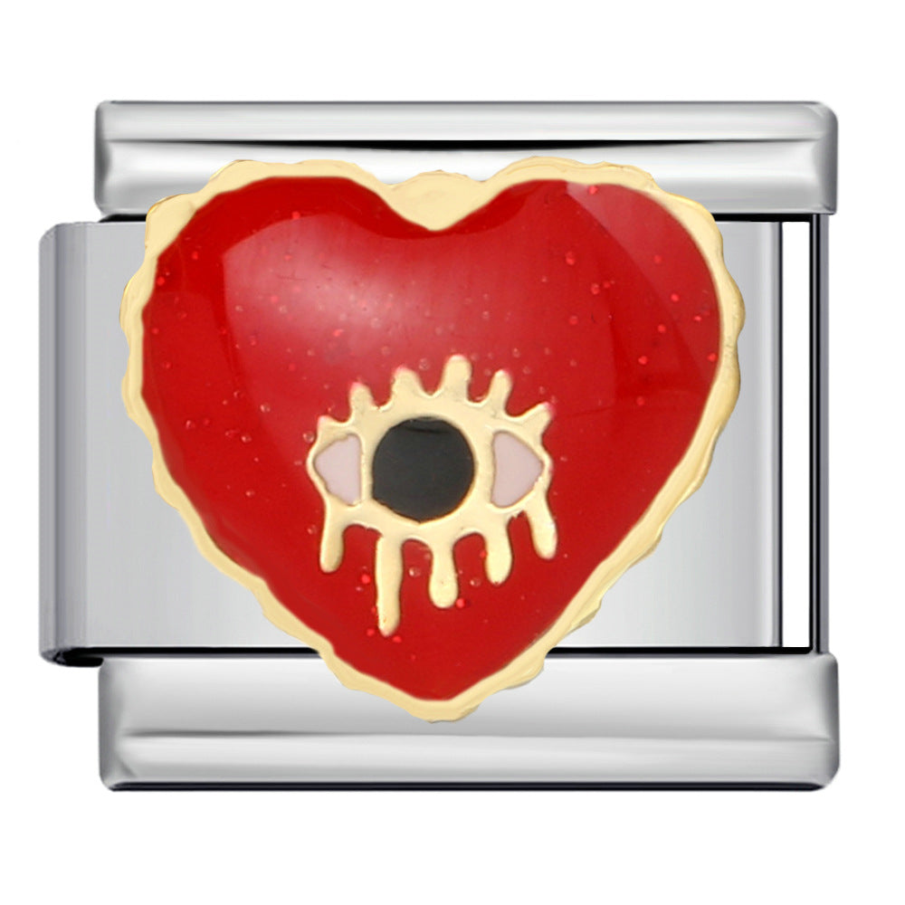 Wholesale Italian Charm Bracelet 9mm DIY Splicing Removable Devil Eye Stainless Steel Composable Bracelet