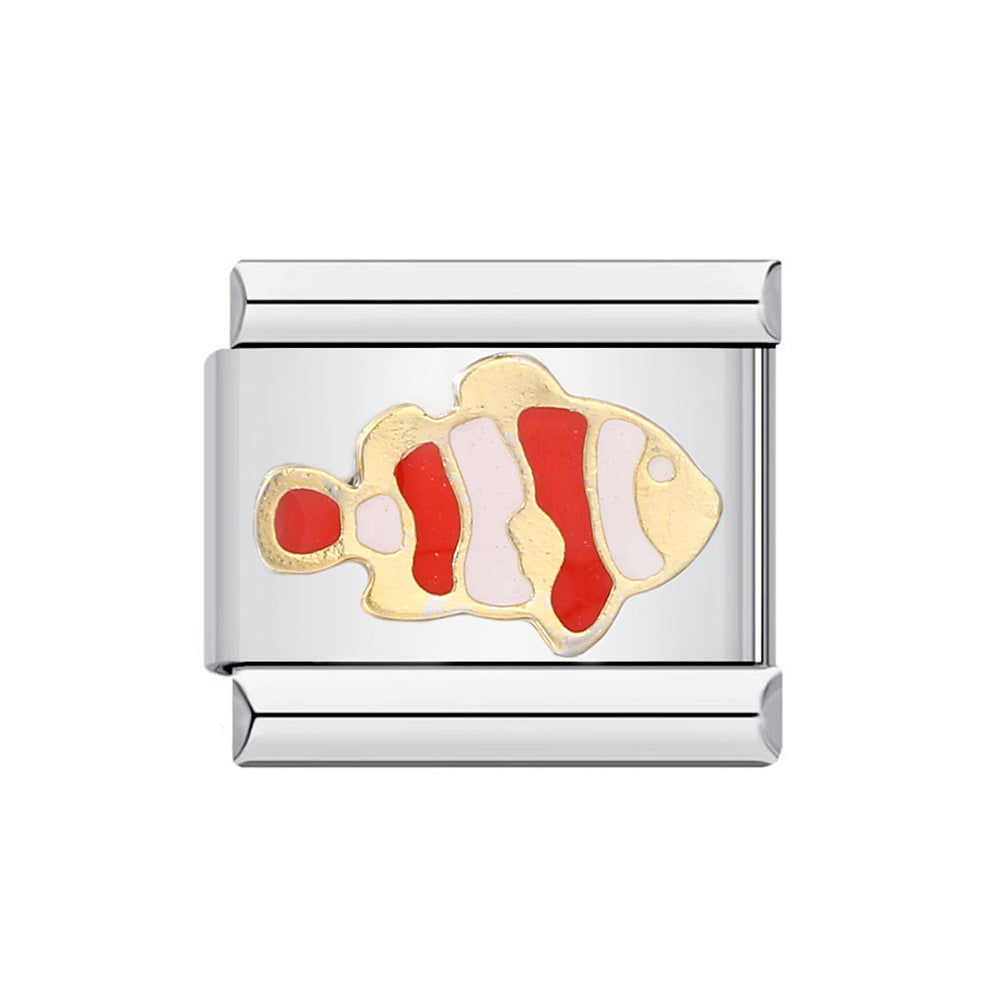 Wholesale Italian Charm Bracelet 9mm DIY Splicing Removable Cute Pet Stainless Steel Composable Bracelet