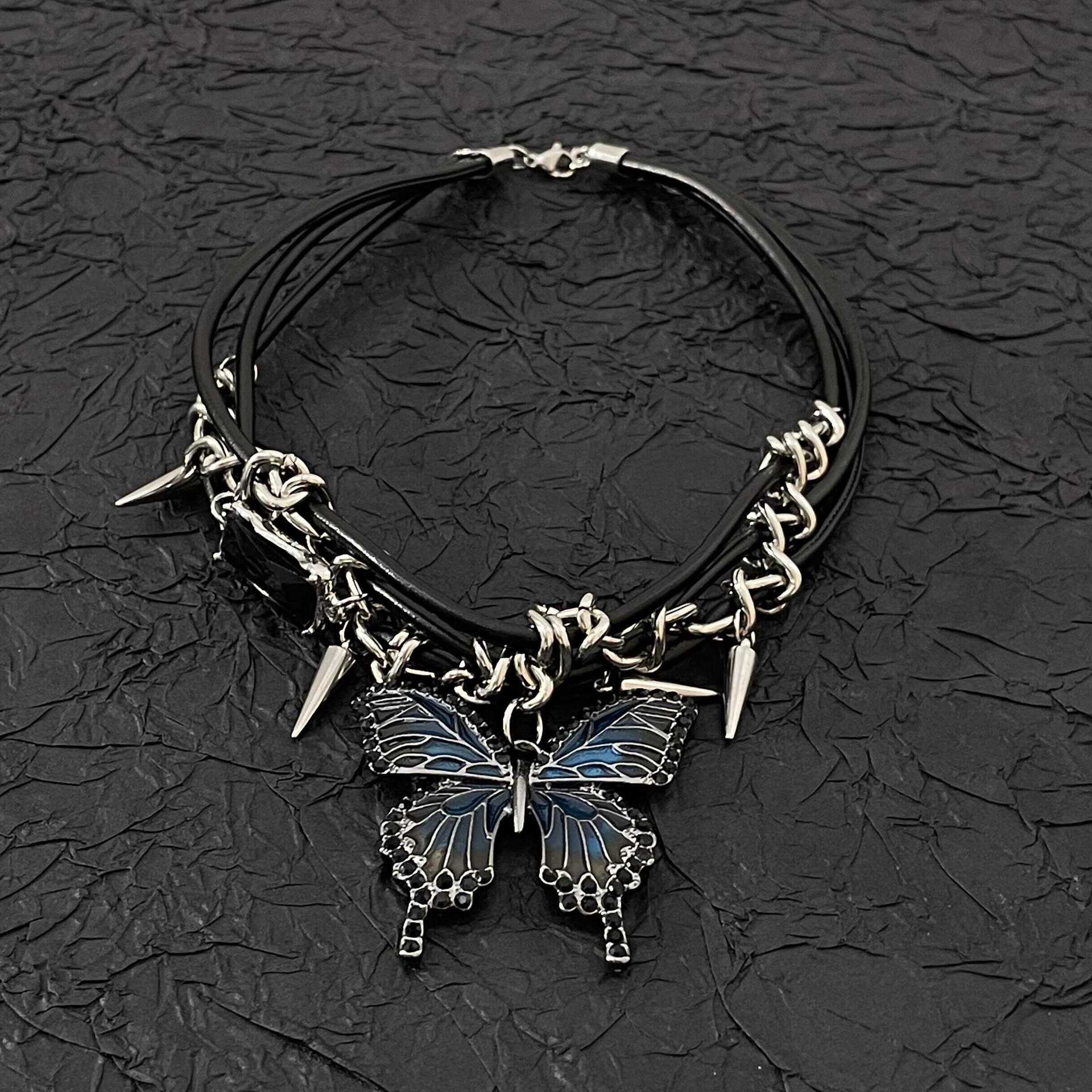 Wholesale  Exaggerated Butterfly Necklace