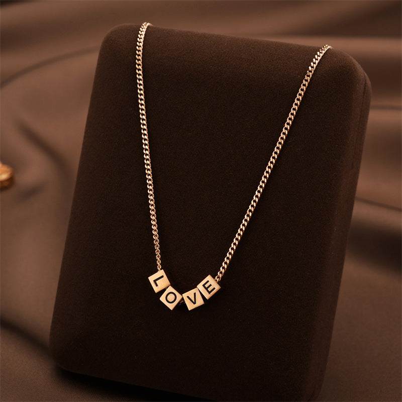 Wholesale Light Luxury Titanium Steel Necklace ACC-NE-Quanx006