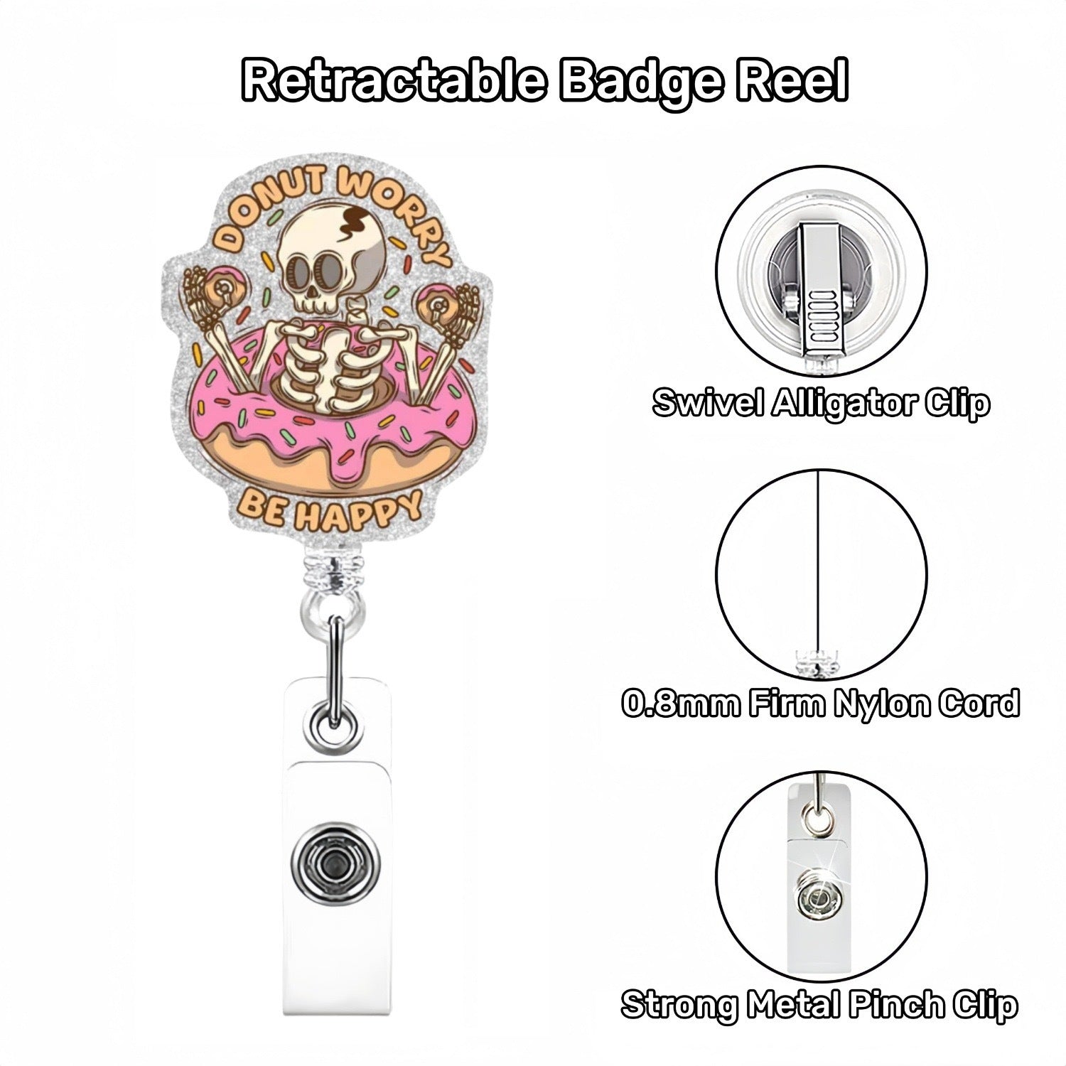 Wholesale  Ghost Badge Reels Keychains