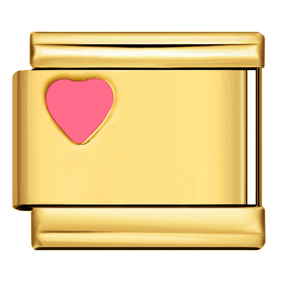 Wholesale  Italian Charm Bracelet 9mm DIY Gold and silver stamping Creative Stainless Steel Composable Bracelet