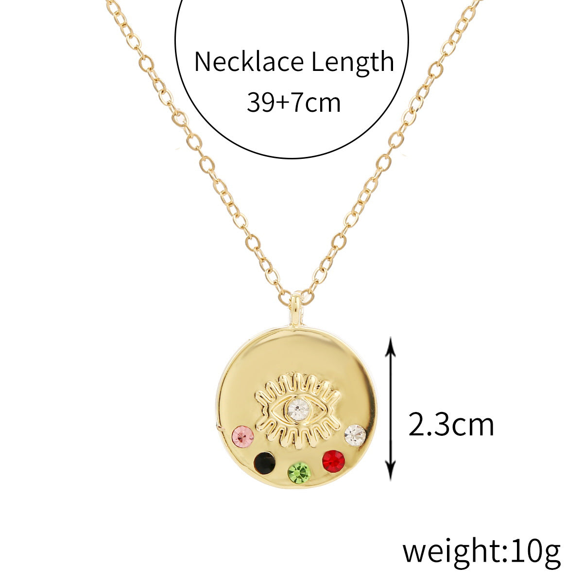 Wholesale Mother's Day Necklace Evil Eye Pendant Multilayer Necklace ACC-NE-ManYi019