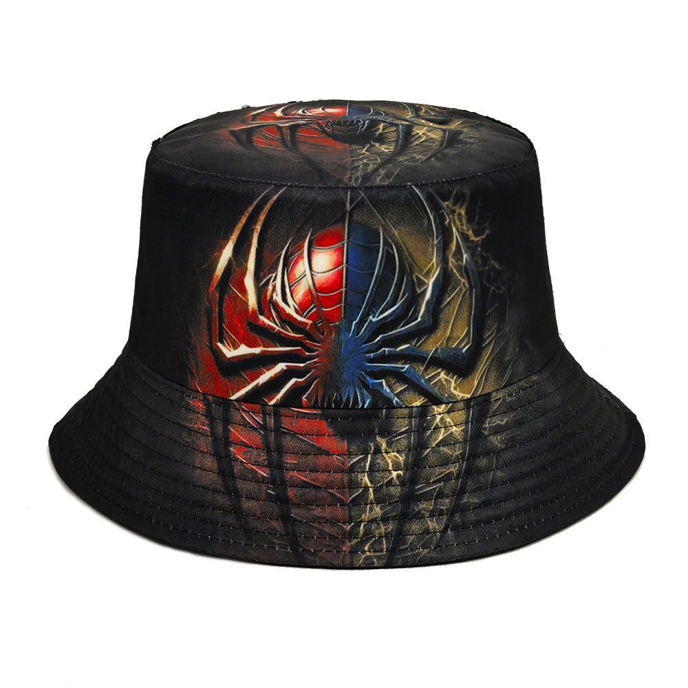 Wholesale spider printing fisherman hat bucket hat