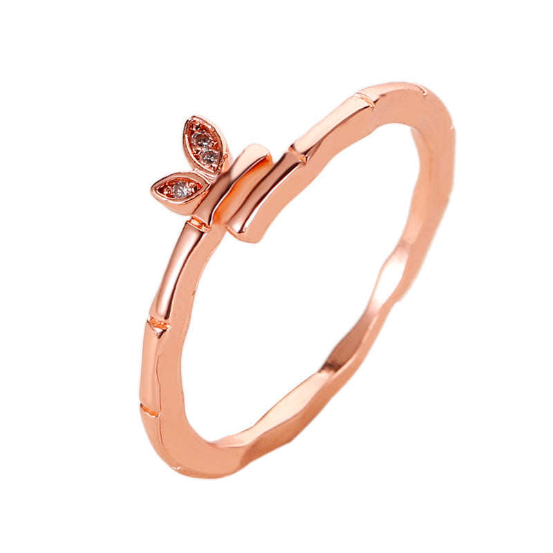 Wholesale  rose gold open  geometric index finger ring