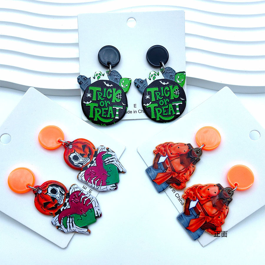 Wholesale Halloween Acrylic Earrings ACC-ES-Xizhao002