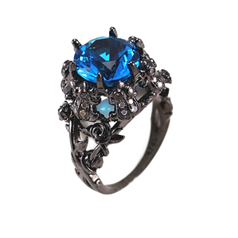 Wholesale Gothic Frog Sapphire Ring Trendy Couple Gift Fashion Accessory