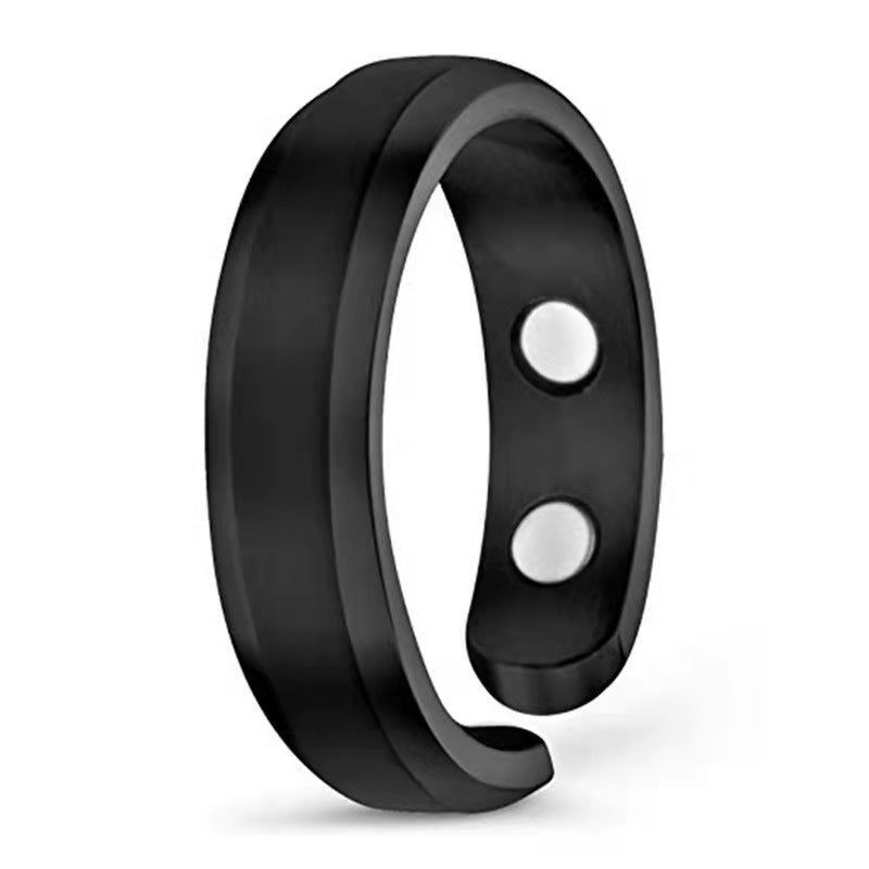 Wholesale  Double Magnet Ring Metal Glossy Creative Jewelry