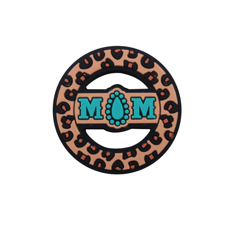 Wholesale 5pcs MaMa Silicone Beads Focal Beads Mother's Day ACC-BDS-GuangTian032