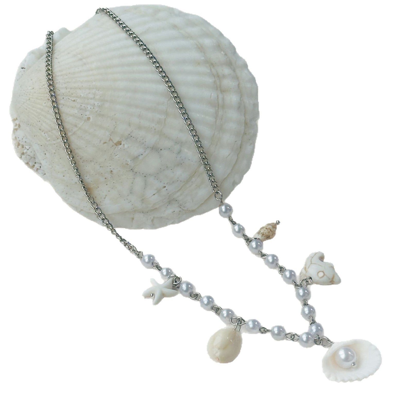 Wholesale Summer seaside pearl shell necklace
