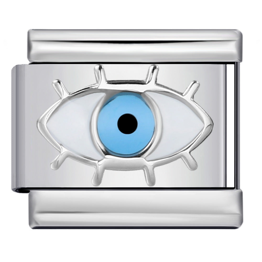 Wholesale 9mm Italian Charm Starter Bracelets DIY square Single Section Creative Stainless Steel Composable Bracelet