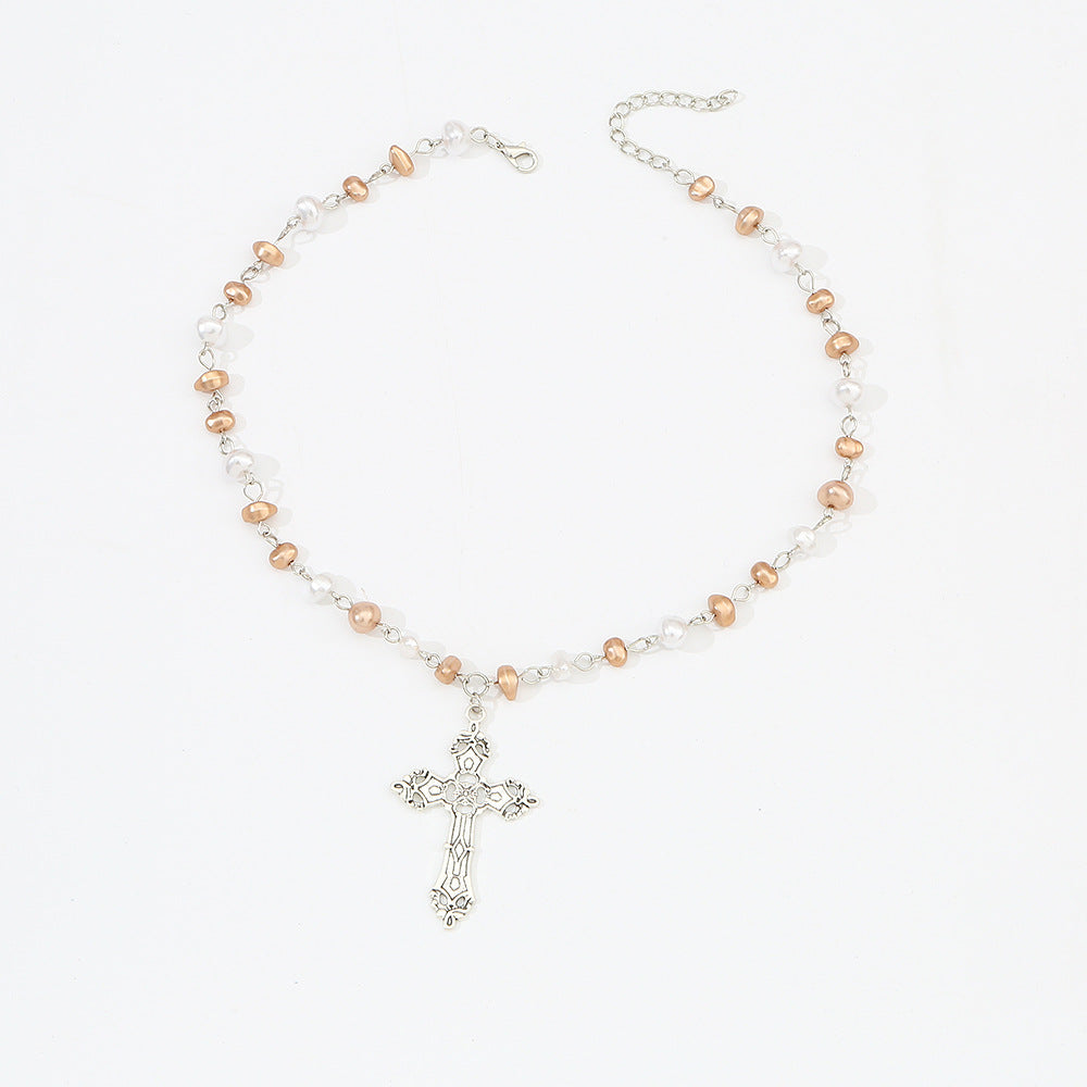 Wholesale Cool Cross Necklace  Light Luxury Necklace Collarbone Chain