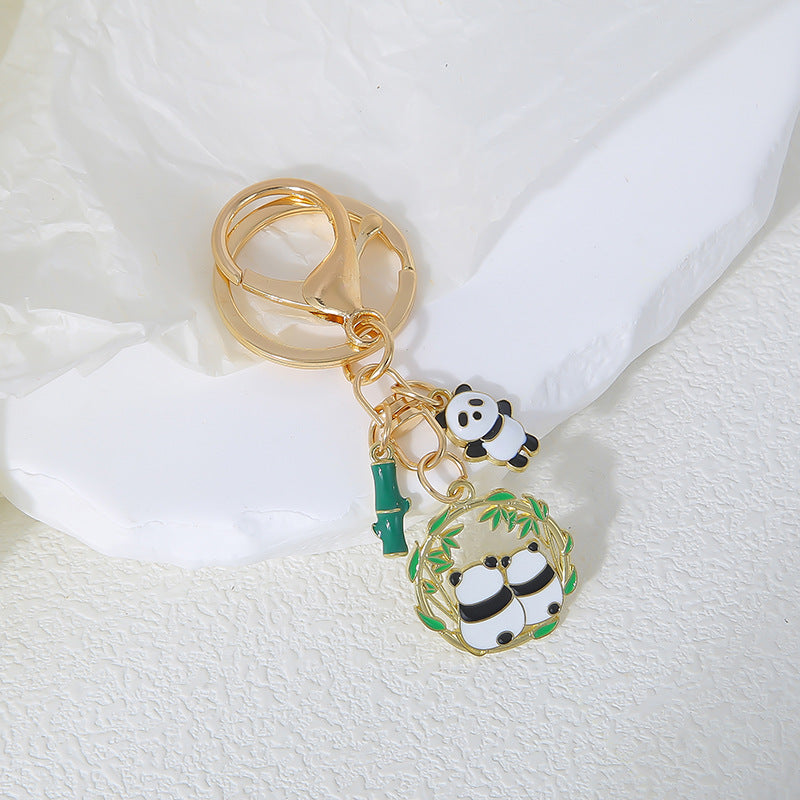 Wholesale  Panda  Cute Cute Cute Cartoon Metal Keychain