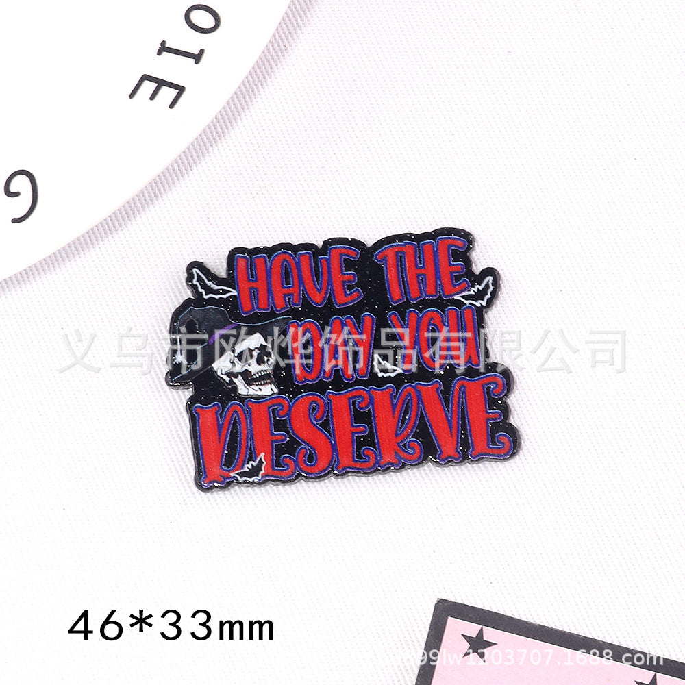 Wholesale 10pcs DIY Flatback cartoon letters cute Acrylic Flatback Badge Reels Retractable Keychain DIY Accessories