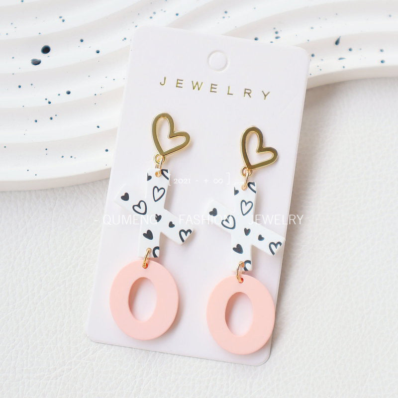 Wholesale Valentine's Day Acrylic Soft Ceramic Earrings