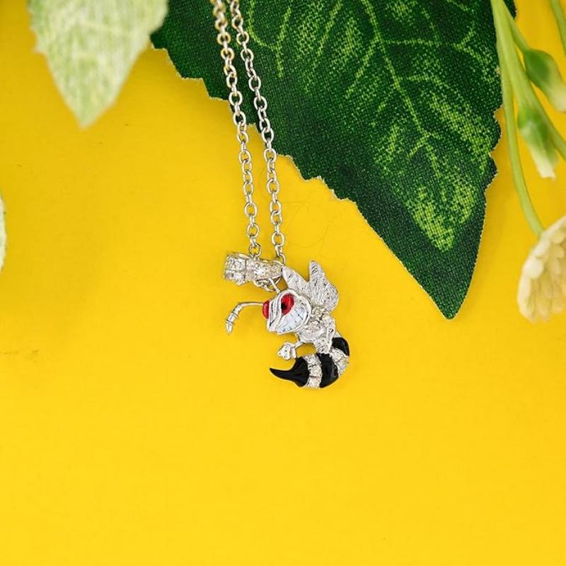 Wholesale Cartoon Angry Bee Pendant Necklaces ACC-NE-XuanMo010