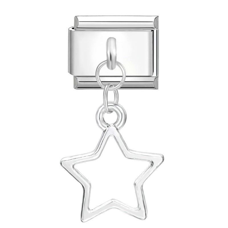 Wholesale Italian Charm Bracelet 9mm DIY Splicing Cute Creative Pendant Stainless Steel Composable Bracelet