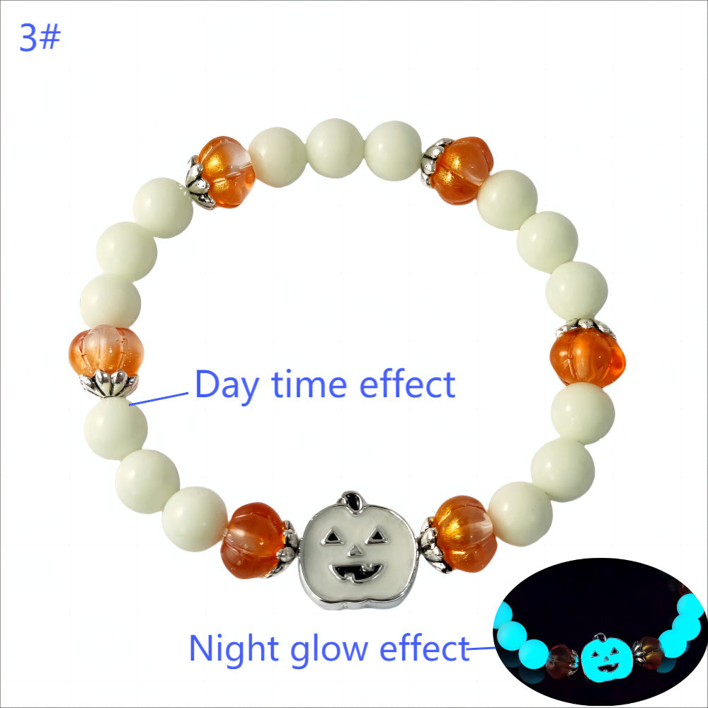 Wholesale Luminous Bead  Pumpkin Grimur Bracelet