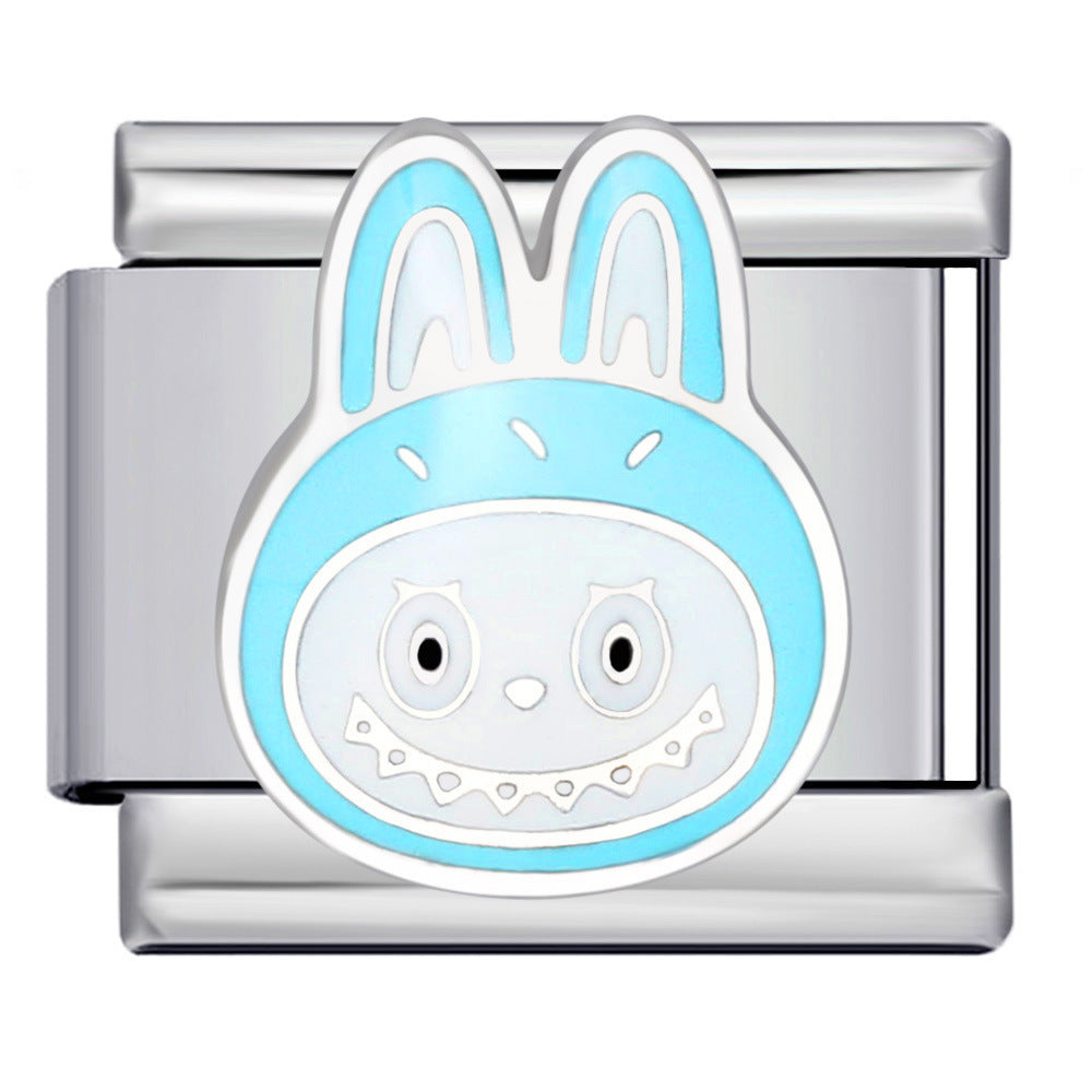 Pulsera de encanto italiano de 5 piezas al por mayor de 9 mm empalme de bricolaje lindo pulsera compuesta de acero inoxidable creativo