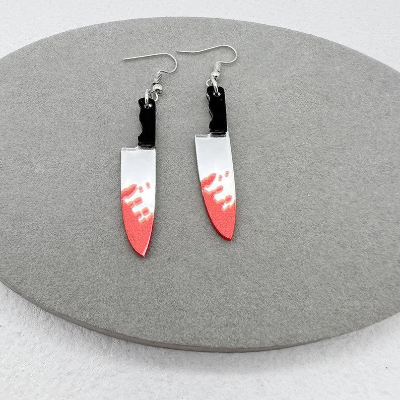 Wholesale Halloween saw axe earrings