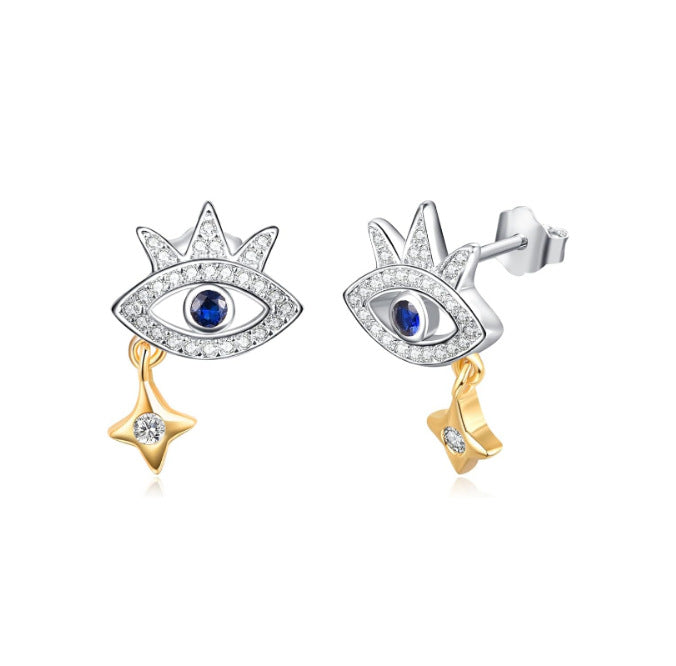 Wholesale  Micro-Inlaid Zircon Devil Earrings