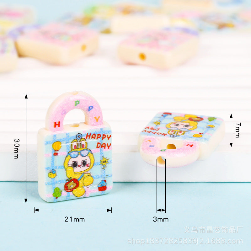 Wholesale random 10pcs Creative Handbag  Focal Beads DIY Bead Accessories ACCVIP