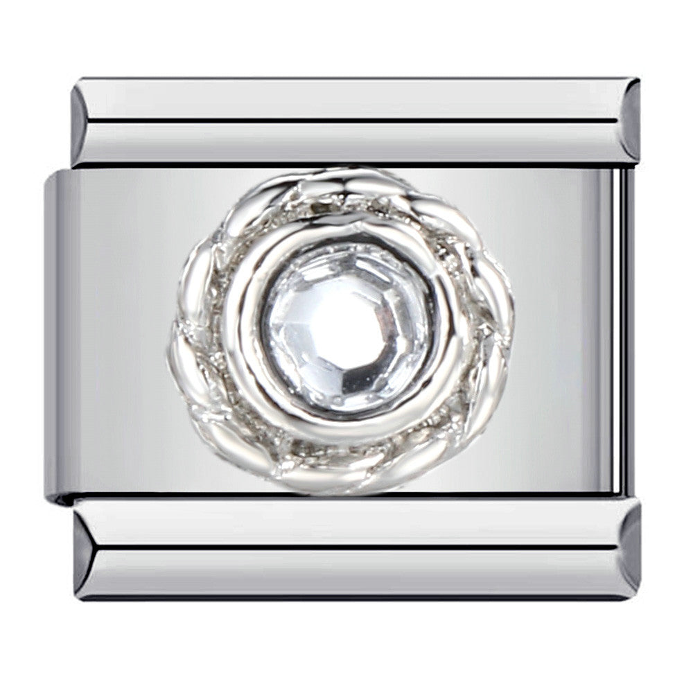 Wholesale Italian Charm Bracelet 9mm DIY Splicing Removable Micro-paved Colored Zirconia Stainless Steel Composable Bracelet