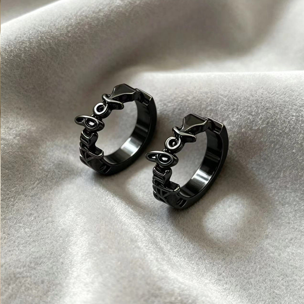 Wholesale Stainless Steel Geometric Open Ear Cuff - Hollow Design Earring Fashion Accessory for Party Boutique Resale