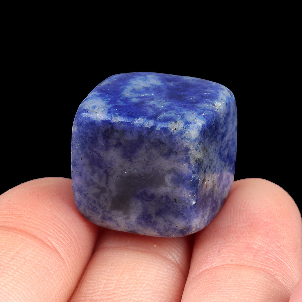 Wholesale No Hole 16mm Cube Colorful Crystal Stone Pendant ACC-PT-KeSuo002