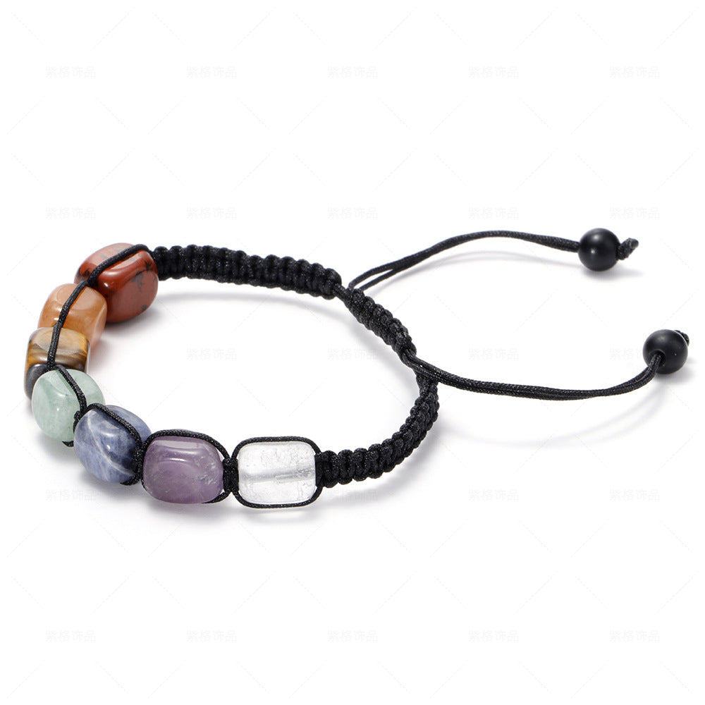 Wholesale Natural Tiger Eye Stone Old Topaz Agate Color Beaded Bracelet ACC-BT-ZiGe032