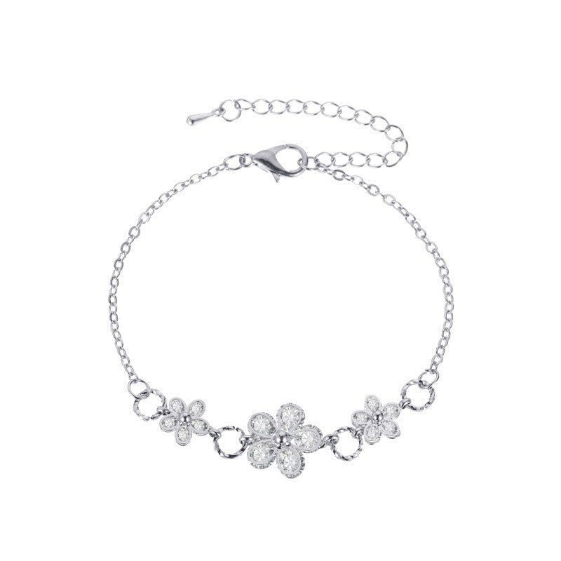 Wholesale Diamond Flower Butterfly Bracelet