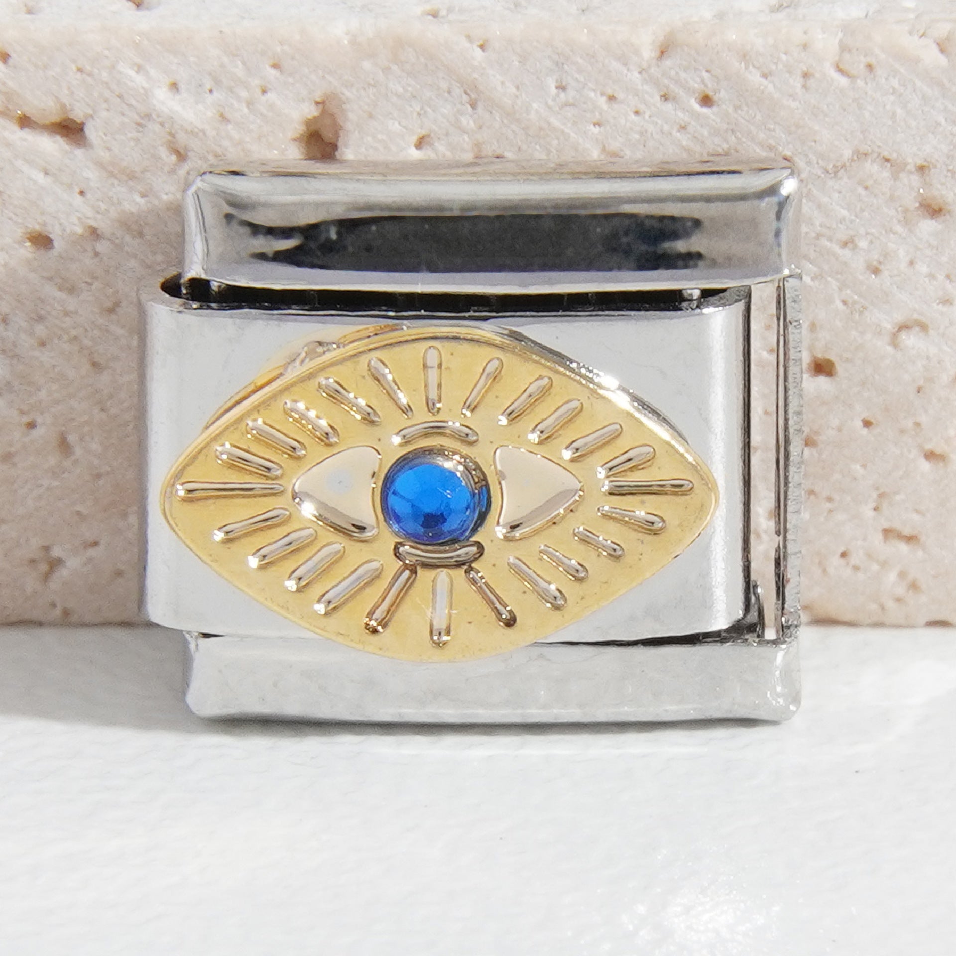 Wholesale Italian Charm Bracelet 9mm DIY Splicing Devil Eye Stainless Steel Composable Bracelet