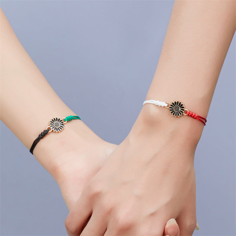 Wholesale  Israel color bracelet two-piece woven Daisy bracelet