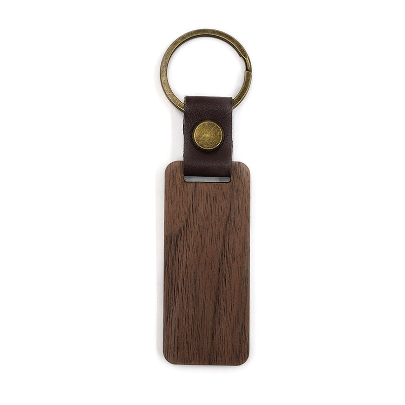 Wholesale PU DIY Wooden Keychain
