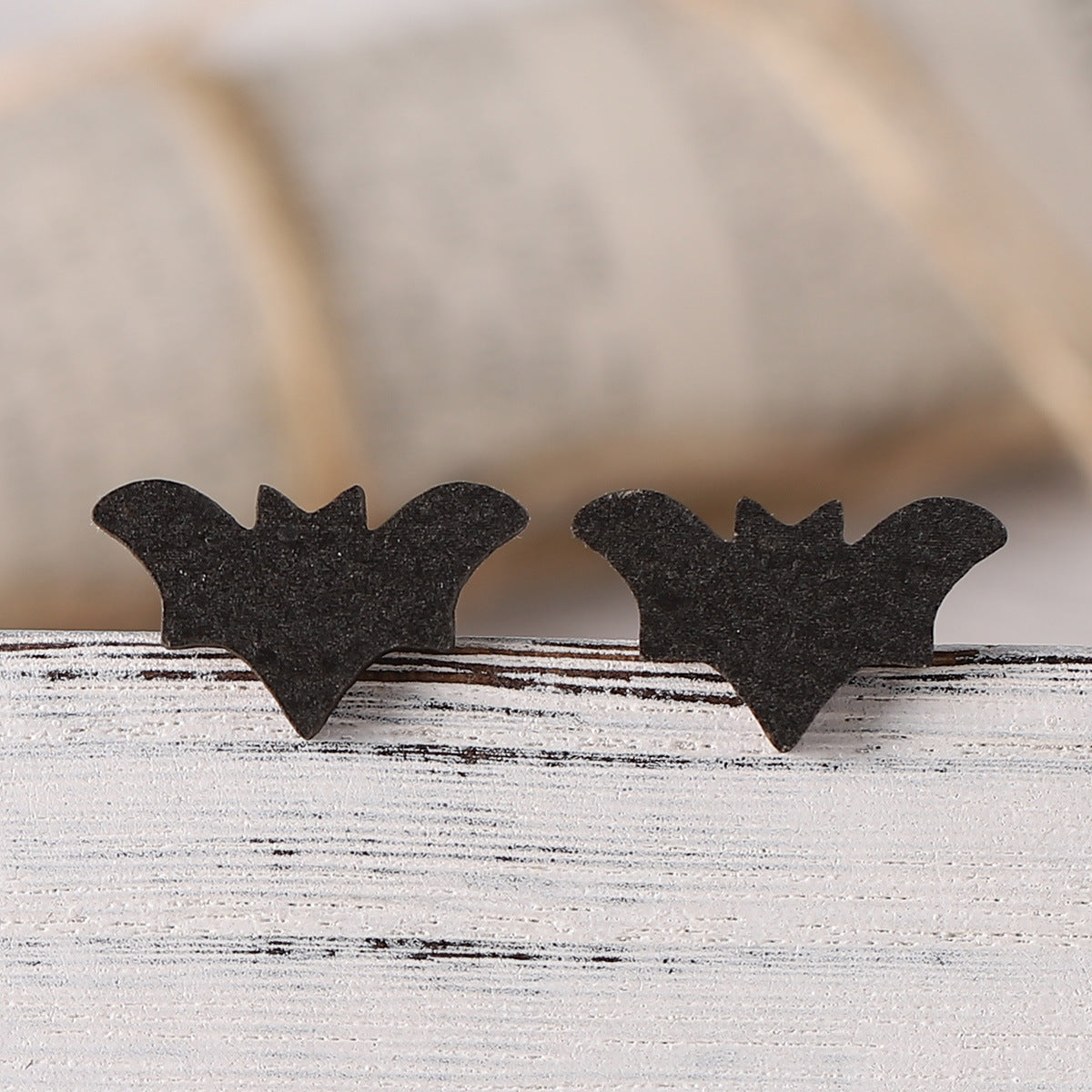 Wholesale Halloween Ghost Pumpkin Bat Wood Earrings