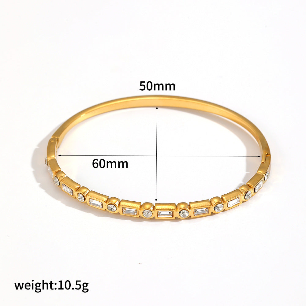 Wholesale 18k gold stainless steel luxury style six-pointed star buckle bracelet
