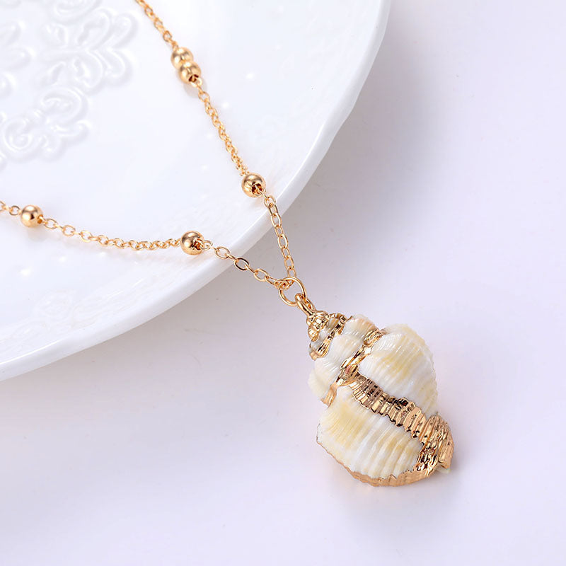 Wholesale Conch Bead Necklace Natural Shell  Beach Natural Necklace