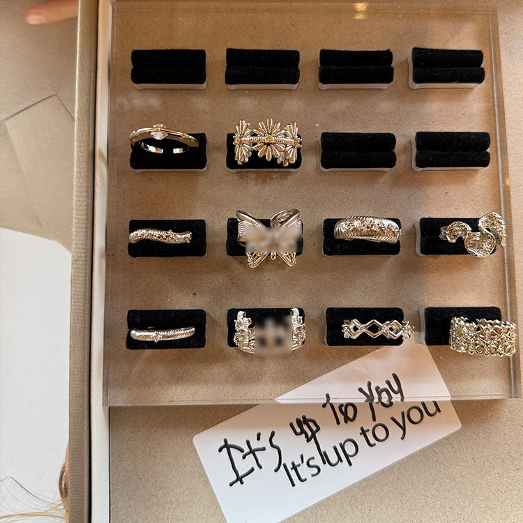 Wholesale Butterfly Wave Gold Plated Ring with Zircon,  Party Jewelry Accessory Boutique Resale