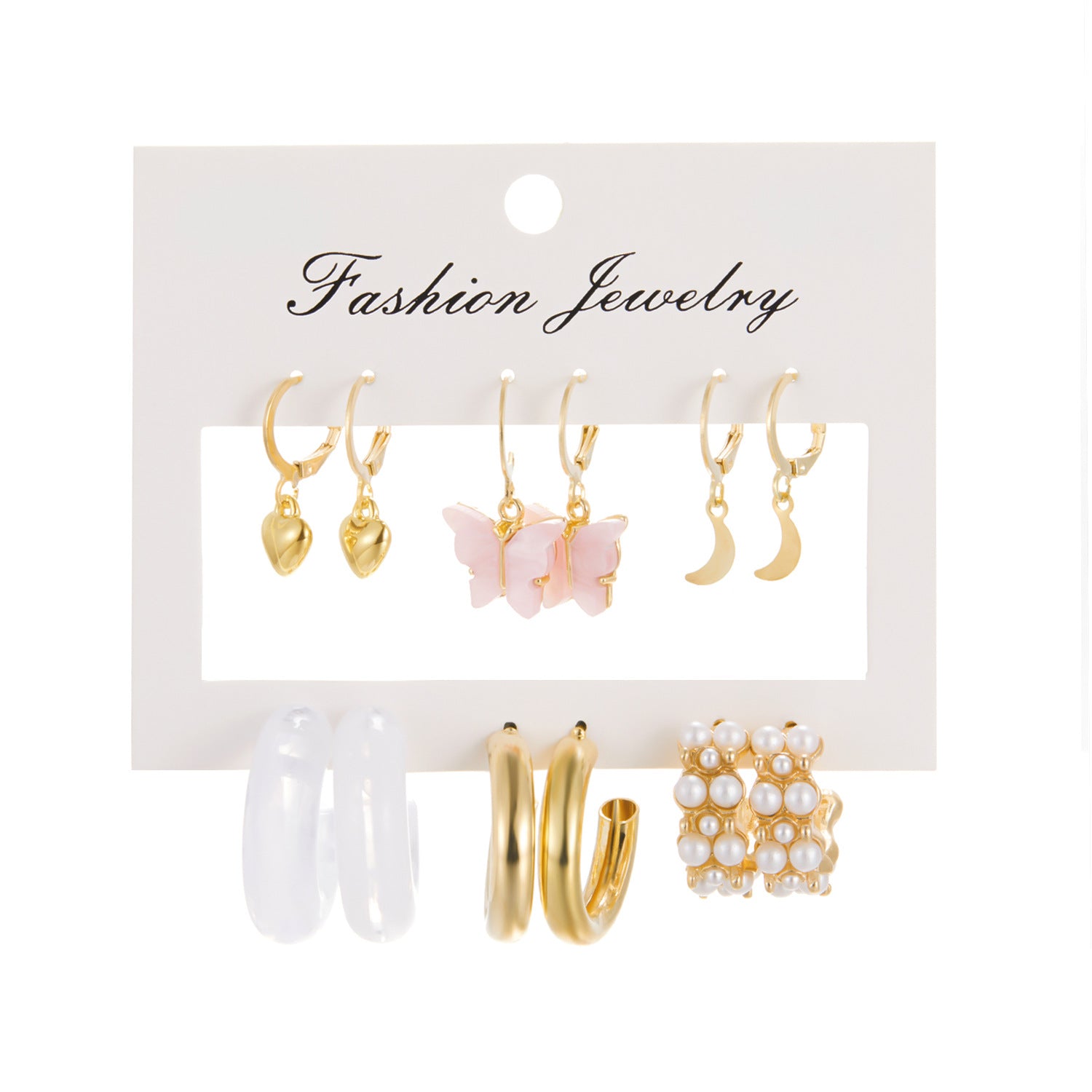 Wholesale pearl butterfly ladies earrings set