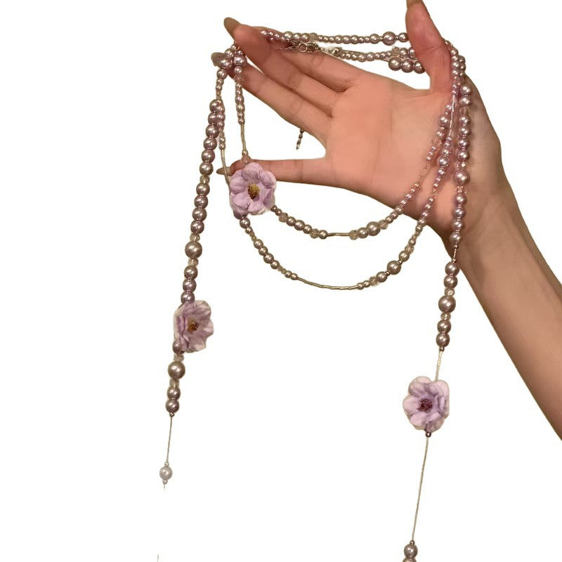 Wholesale Colorful Bead Flower Necklace Summer Vacation Layering Jewelry Fashion Accessory Gift For Women