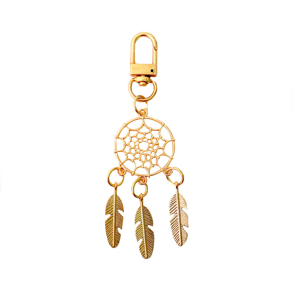 Wholesale Zinc Alloy Dreamcatcher Keychain,  Silver Car Key Accessory with Cross Pattern,  Gift for Resale